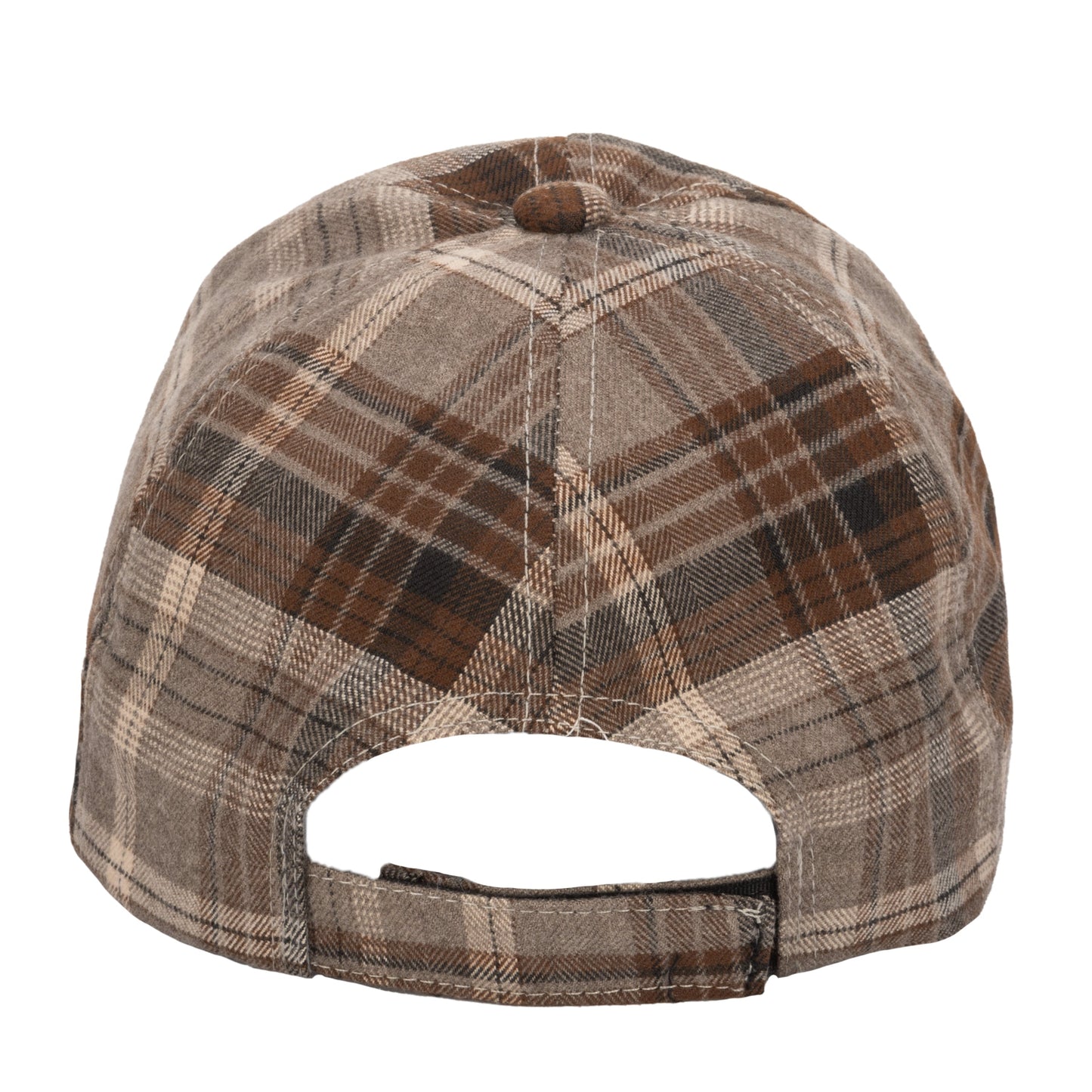 Kid's Plaid Cap With Faux Suede Brim