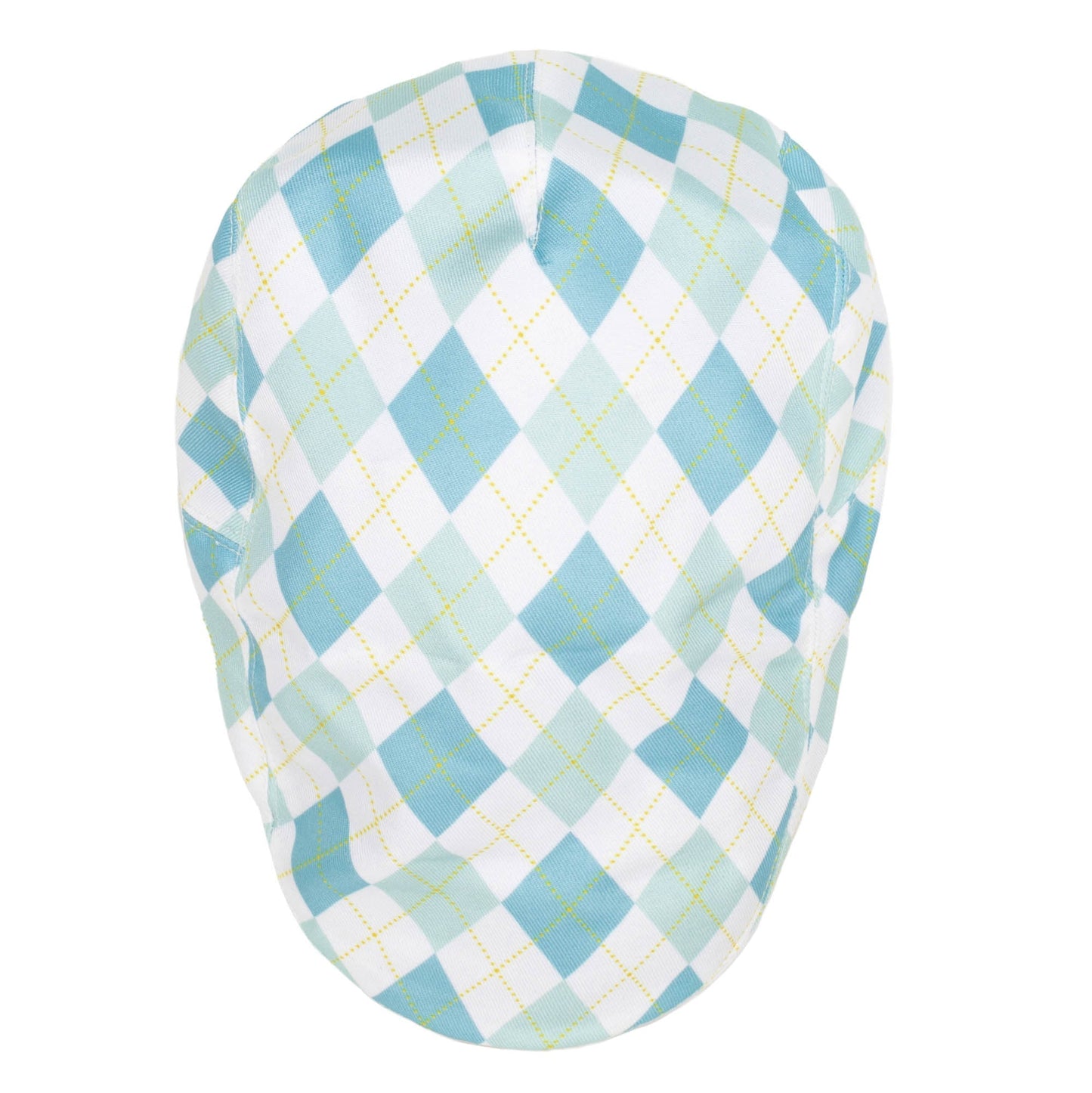 Kids Cut and Sew Drivers Cap with Plaid Golf Print and Faux Suede Brim