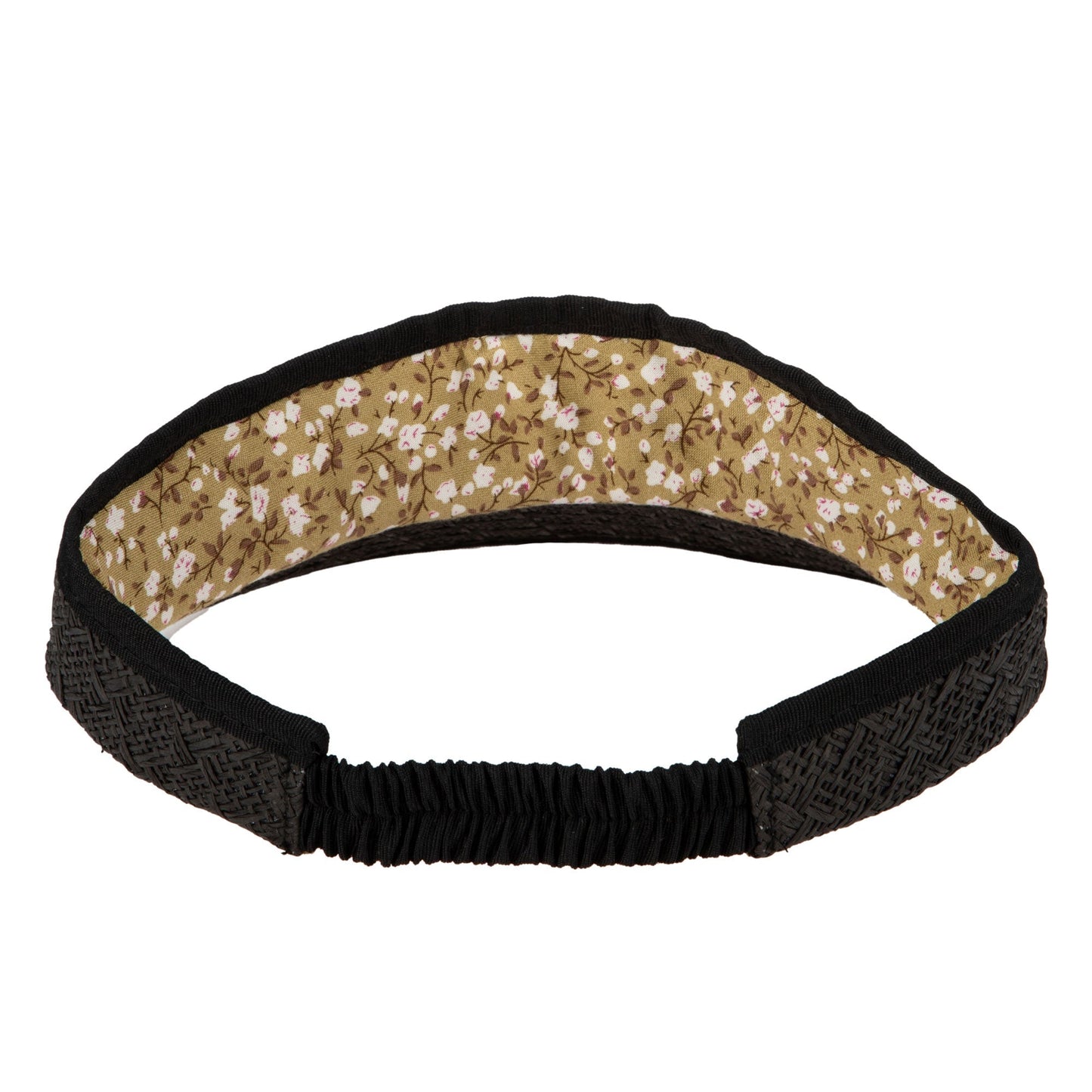 Women's Paperbraid Visor with Floral Sweatband (CTV042)