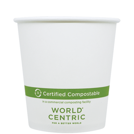 World Centric 10 oz FSC Paper Hot Cup - White (QTY 1000), SKU CU-PA-10