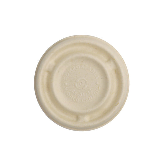 World Centric 2 oz Fiber Souffle Cup Lid, Compostable Fiber (QTY 2000), SKU CUL-SC-2N-LFP