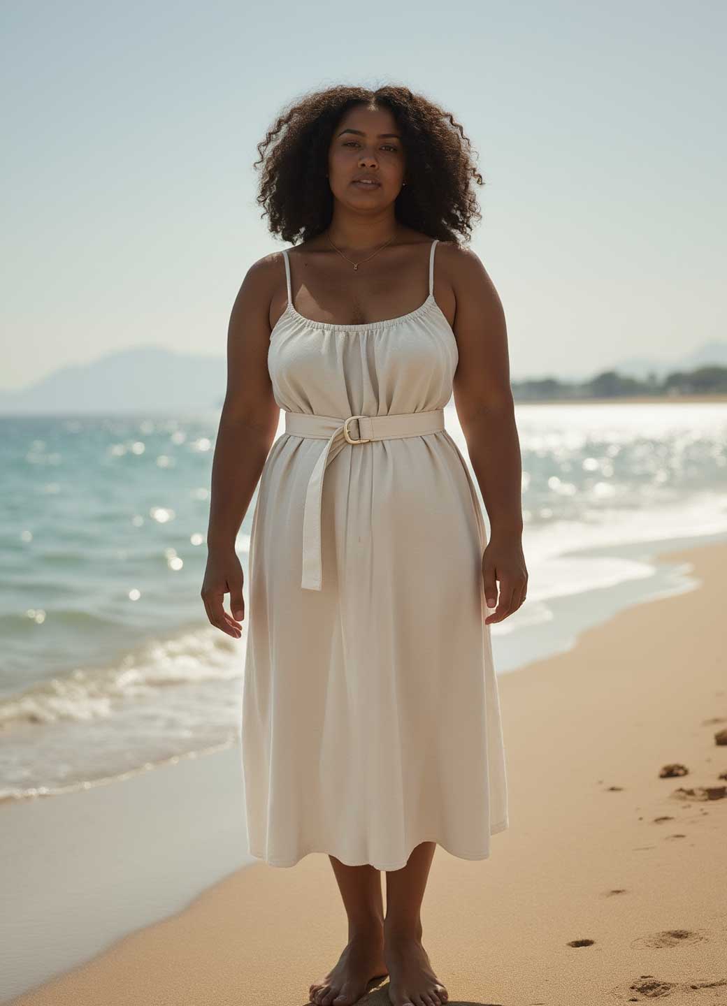 Raw Silk Camisole Dress