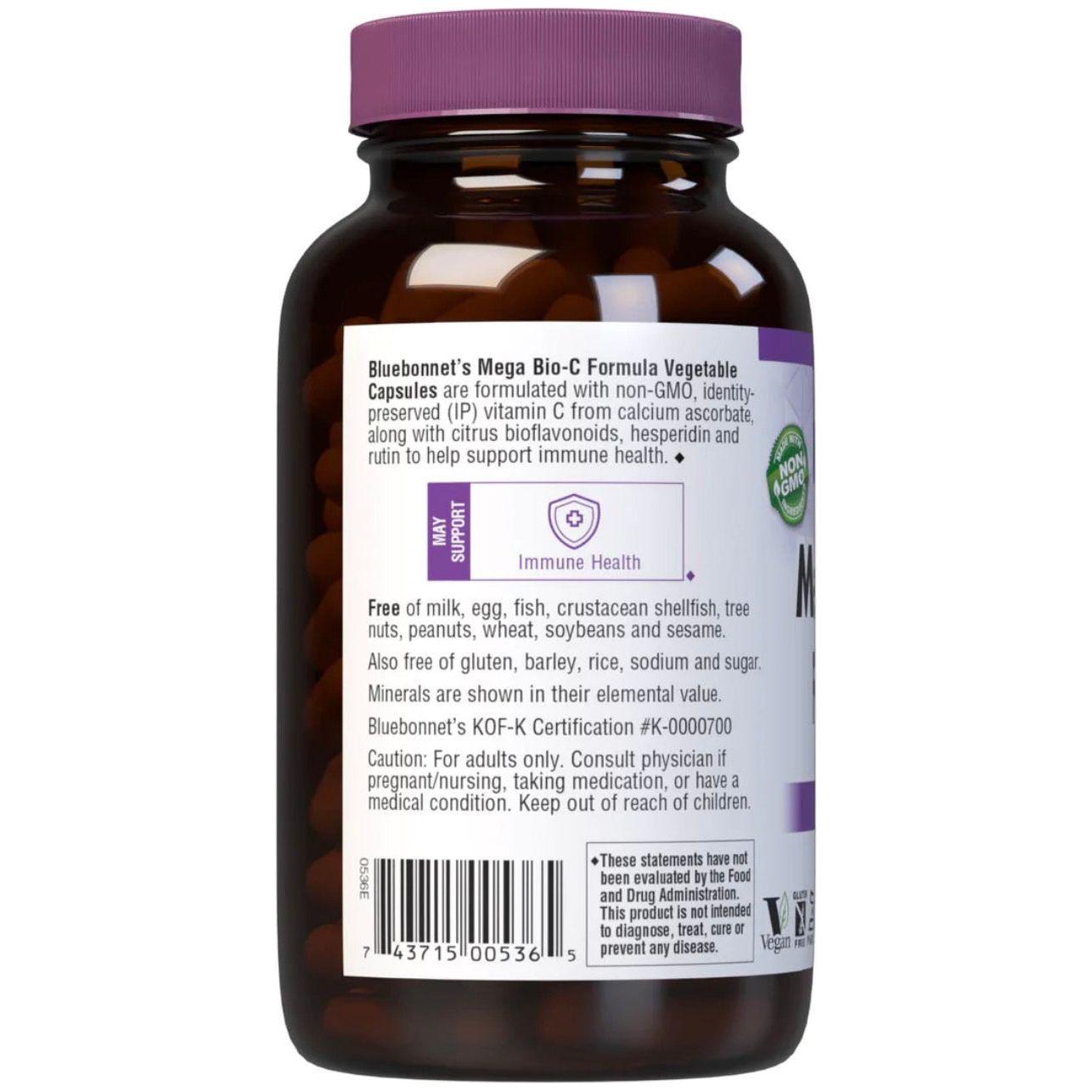 Bluebonnets Mega Bio-C Formula, 180 Vegetable Capsules