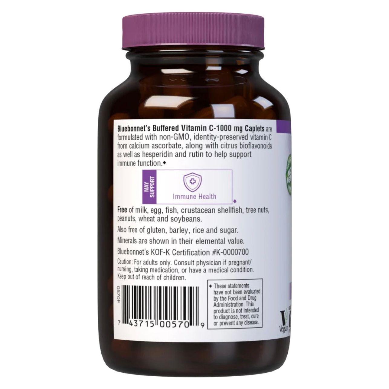 Bluebonnets Buffered Vitamin C-1000 mg, 90 Caplets