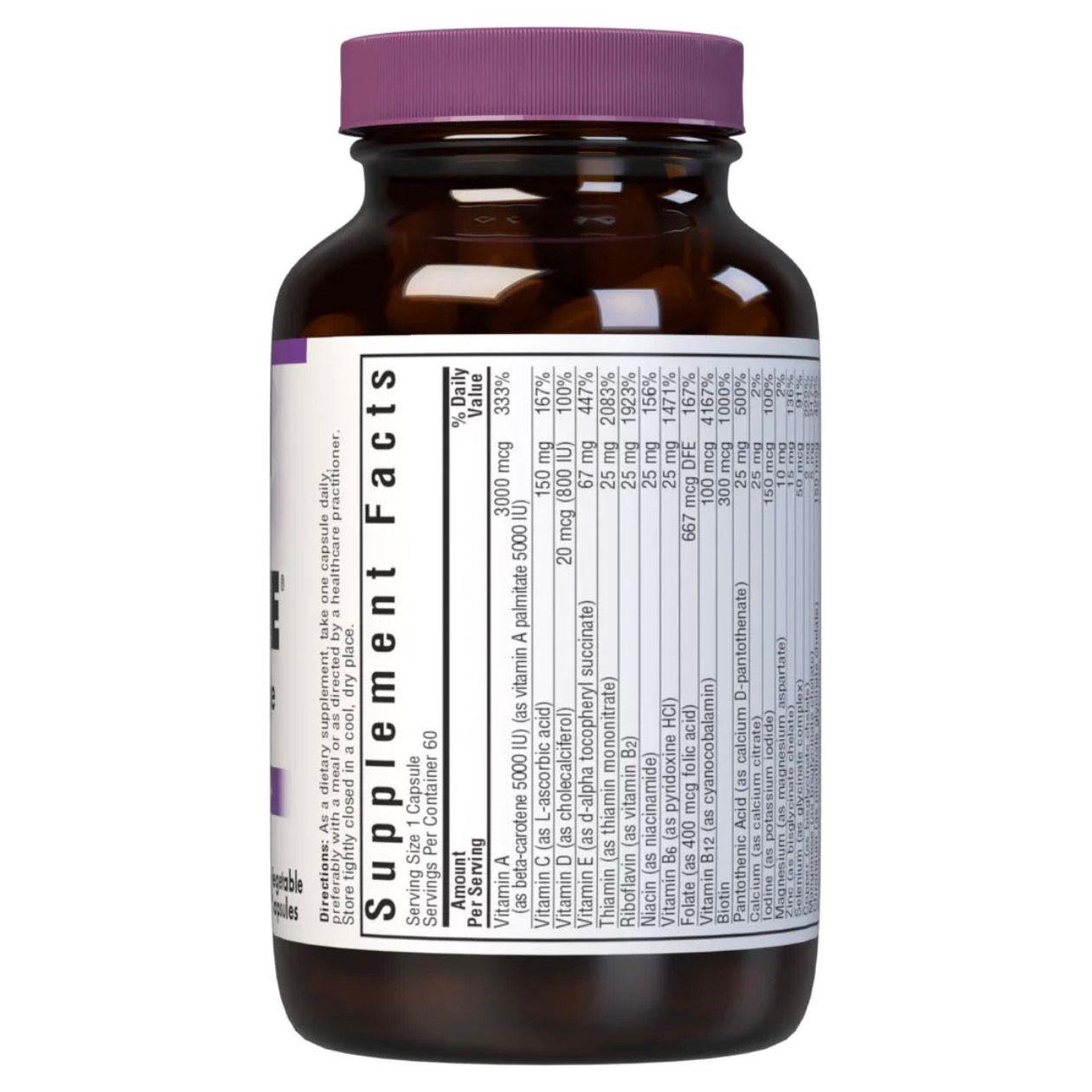 Bluebonnet Nutrition - Multi One Multivitamin & Multimineral Dietary Supplement, 60 Vegetable Capsules