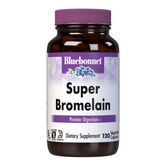 Bluebonnet Super Bromalain 500mg (2400 GDU/gm) 120 Vegetable Capsules