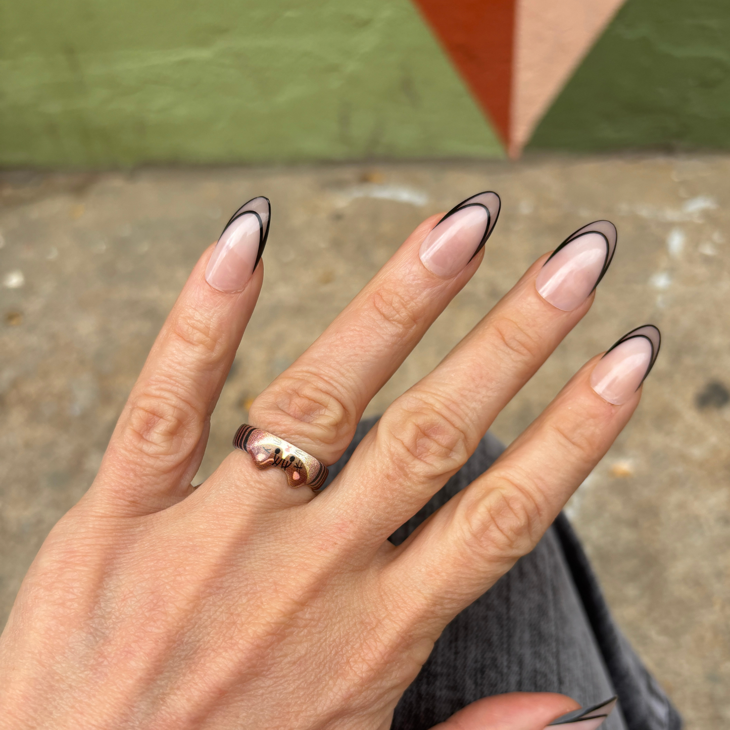 Cat Rings Set of 5 | Sculpted Peeking Cat Face Rings | Brown, White, Black & Calico | Size 7