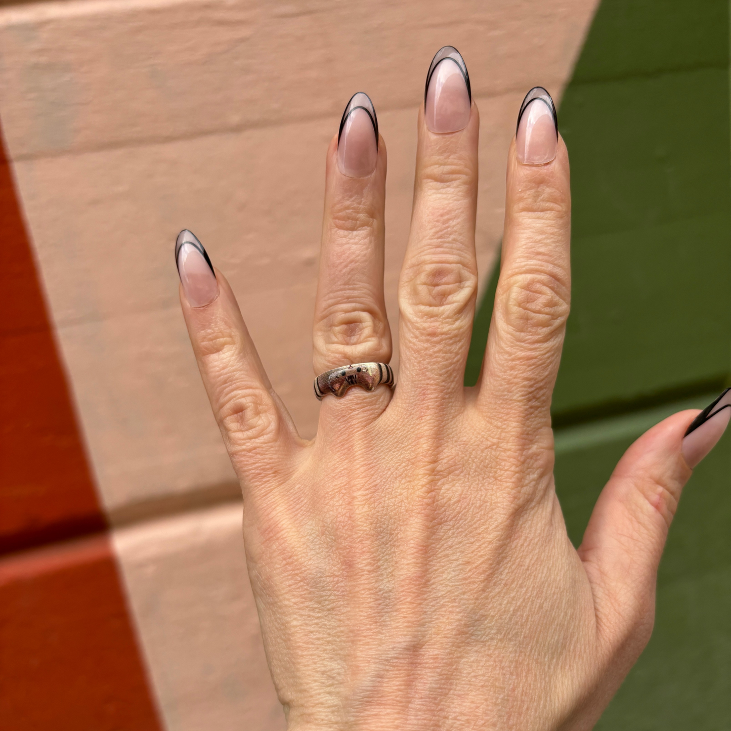 Cat Rings Set of 5 | Sculpted Peeking Cat Face Rings | Brown, White, Black & Calico | Size 7