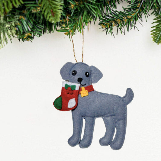 Caught with the Stocking Weimaraner Ornament