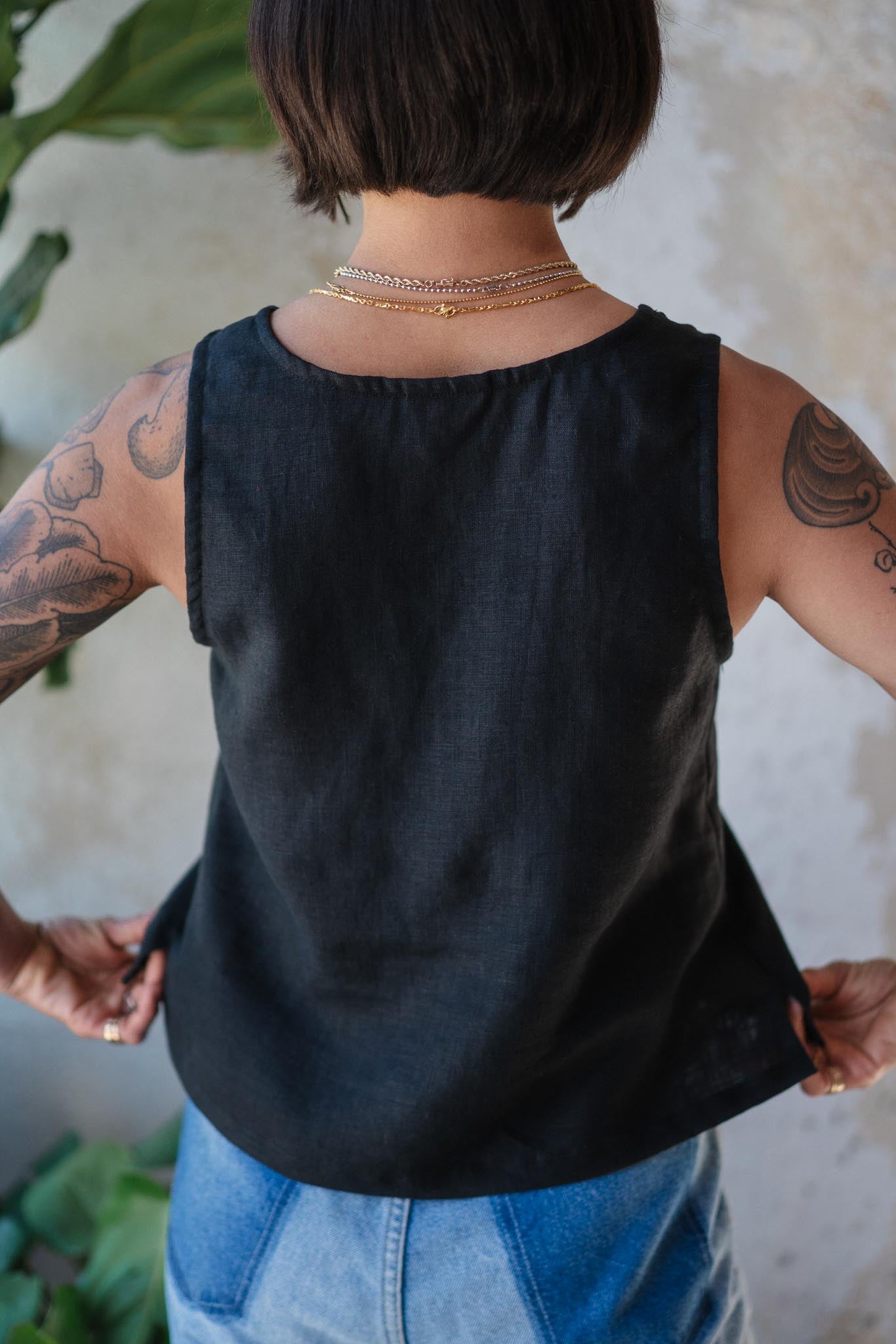 Classic Tank (Updated) in Black Linen