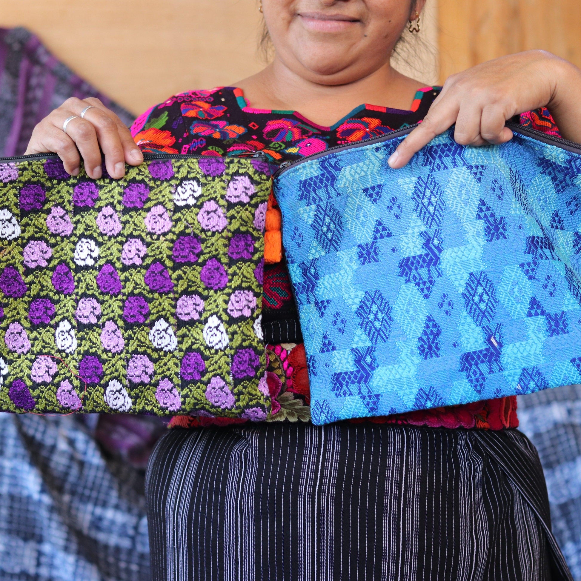 Maya Up-cycled Huipil Cosmetic One-of-a-Kind Bag - Guatemala - Osadia Concept Store