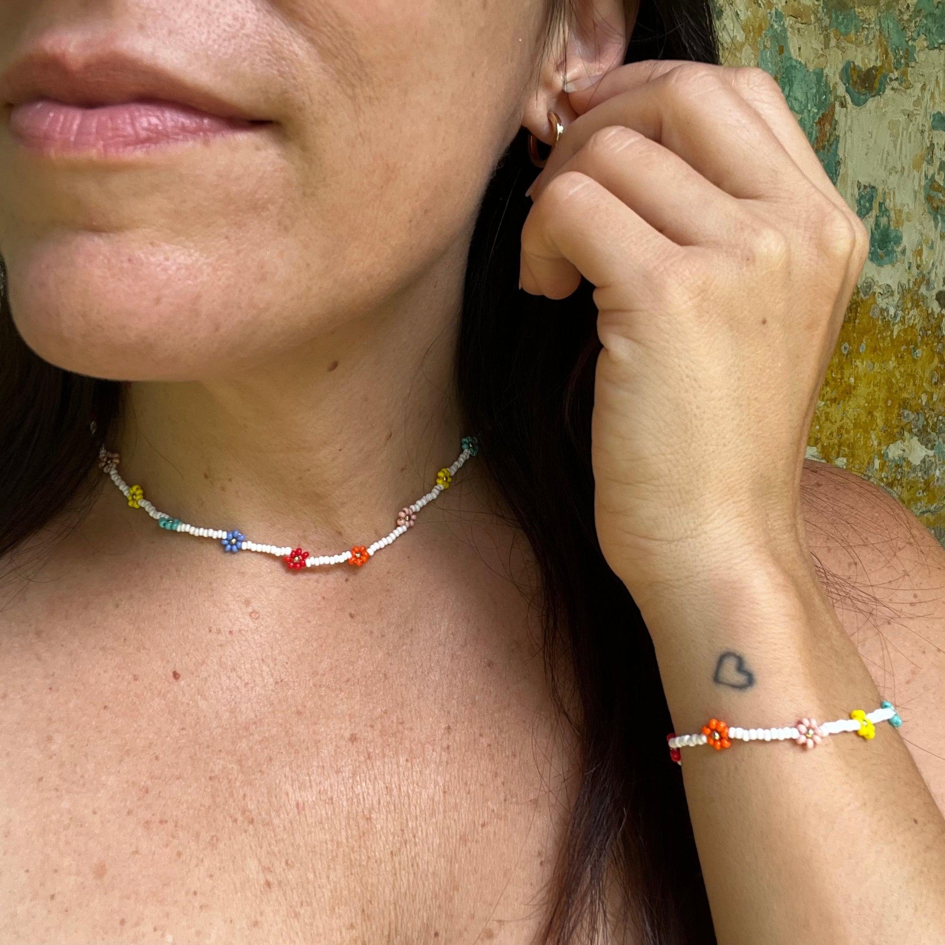 Daisy Seed Bead Bracelet - Guatemala - Osadia Concept Store