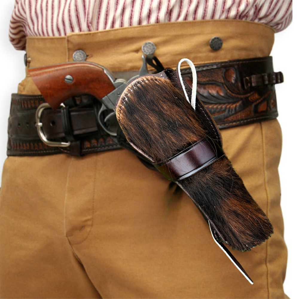 Cross Draw Western Holster | Real Cowhide - Brindle