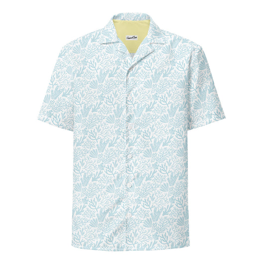 Men’s Coral Reef Resort Button Down Shirt | Sustainable Hawaiian Beachwear