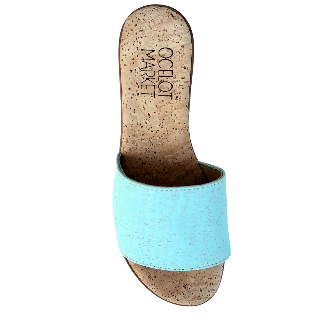 Women's Cork Sandal (Aqua)