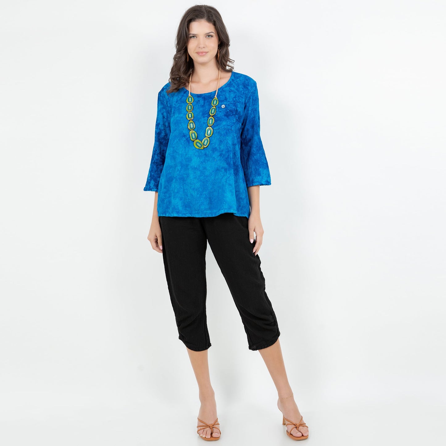 Leah Tuxedo Top with New Colors! 100% Cotton Gauze
