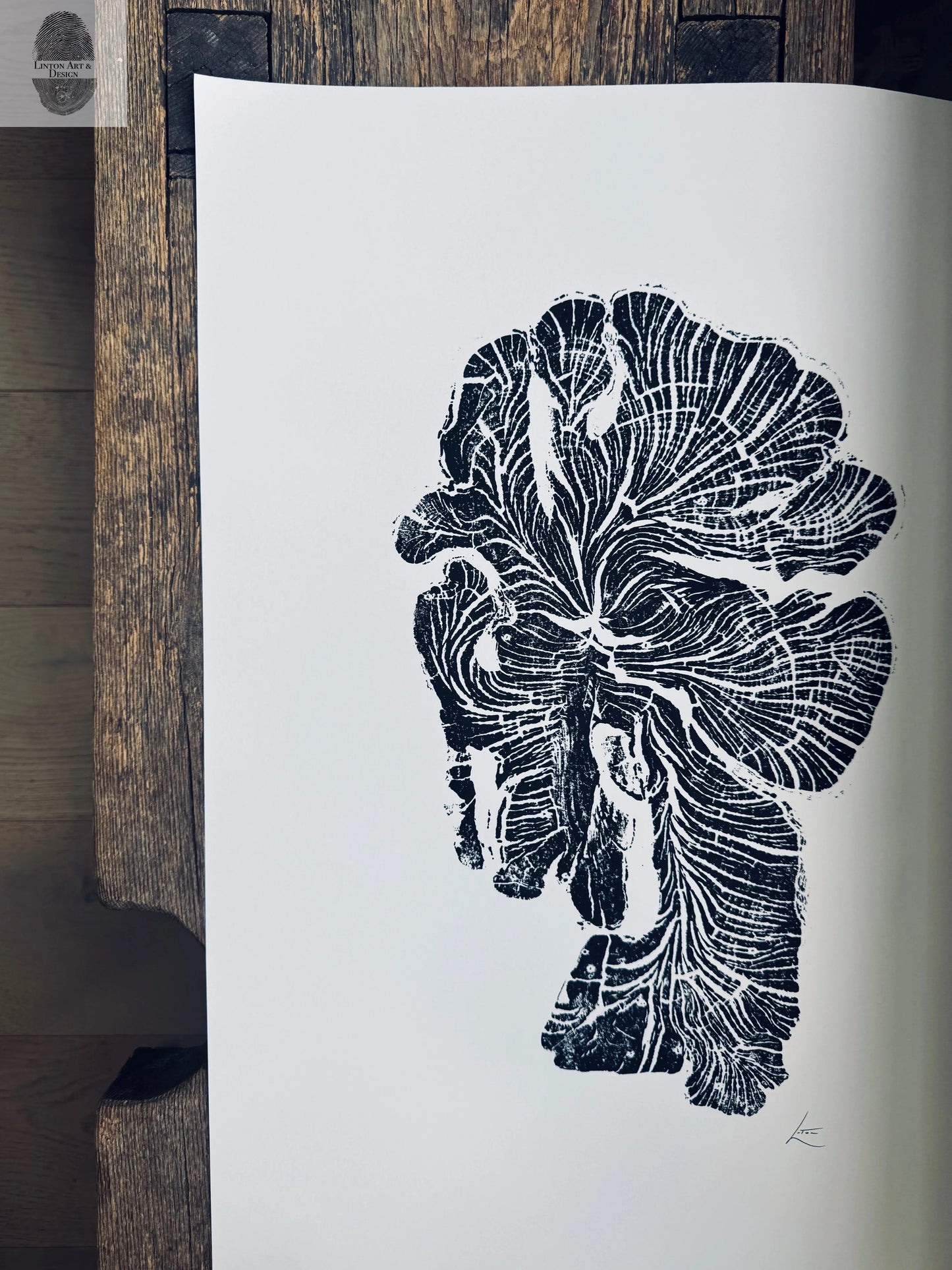 Crab Apple Tree Ring Wall Art – Millcreek UT – 18x24 Signed Original Woodcut