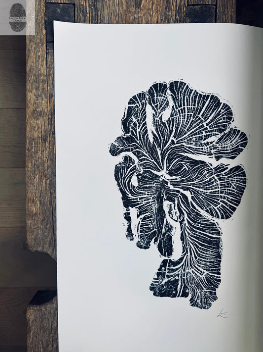 Crab Apple Tree Ring Wall Art – Millcreek UT – 18x24 Signed Original Woodcut