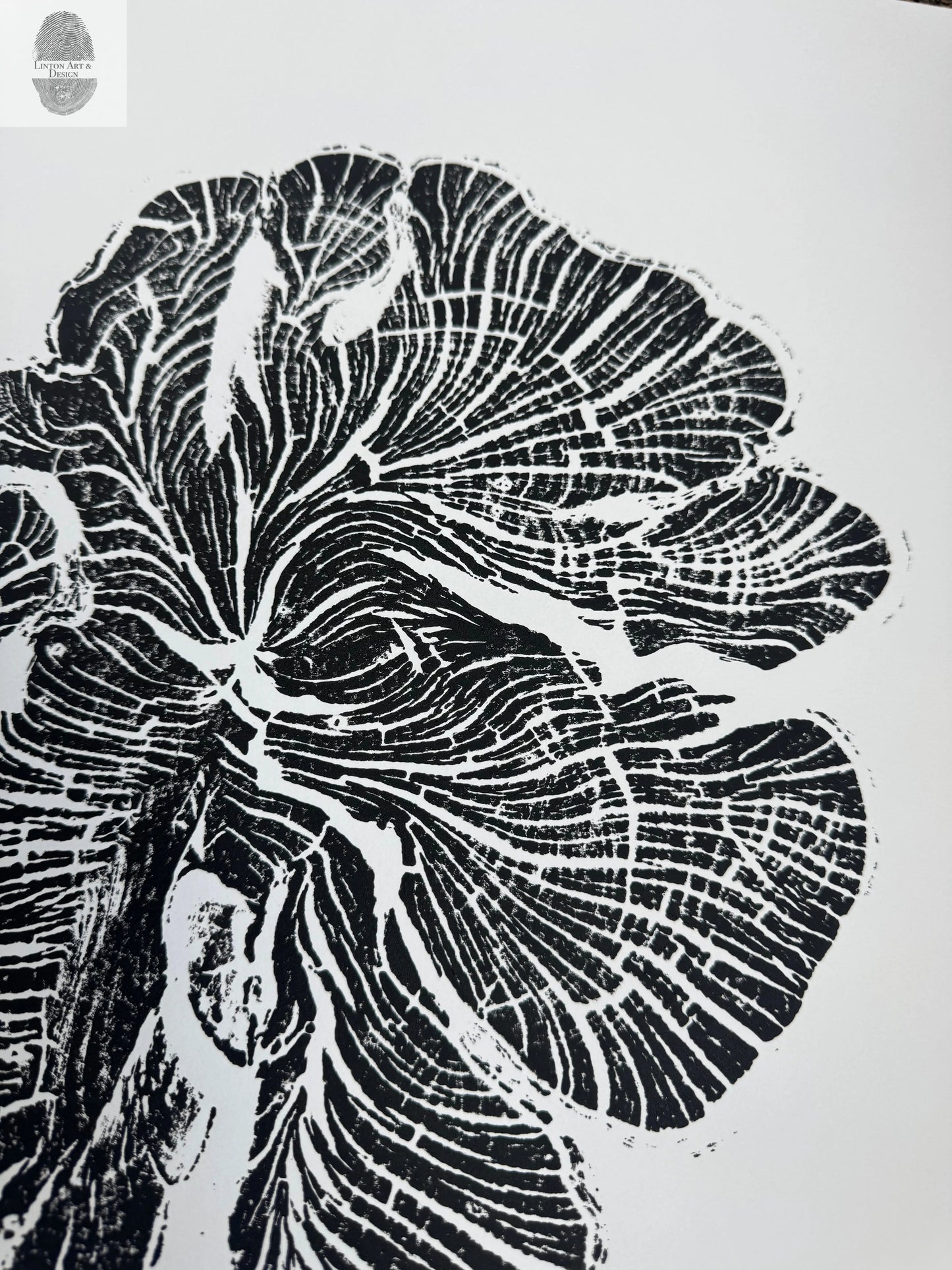 Crab Apple Tree Ring Wall Art – Millcreek UT – 18x24 Signed Original Woodcut