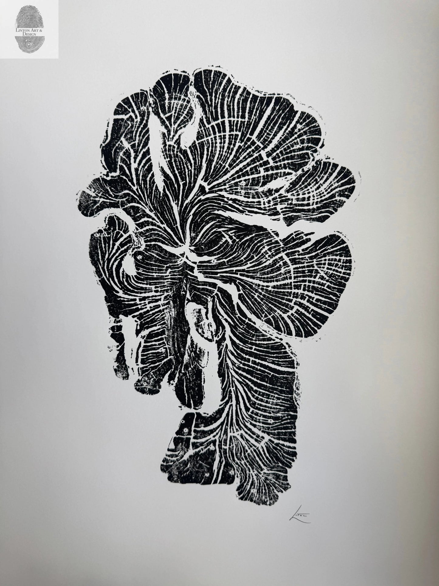 Crab Apple Tree Ring Wall Art – Millcreek UT – 18x24 Signed Original Woodcut