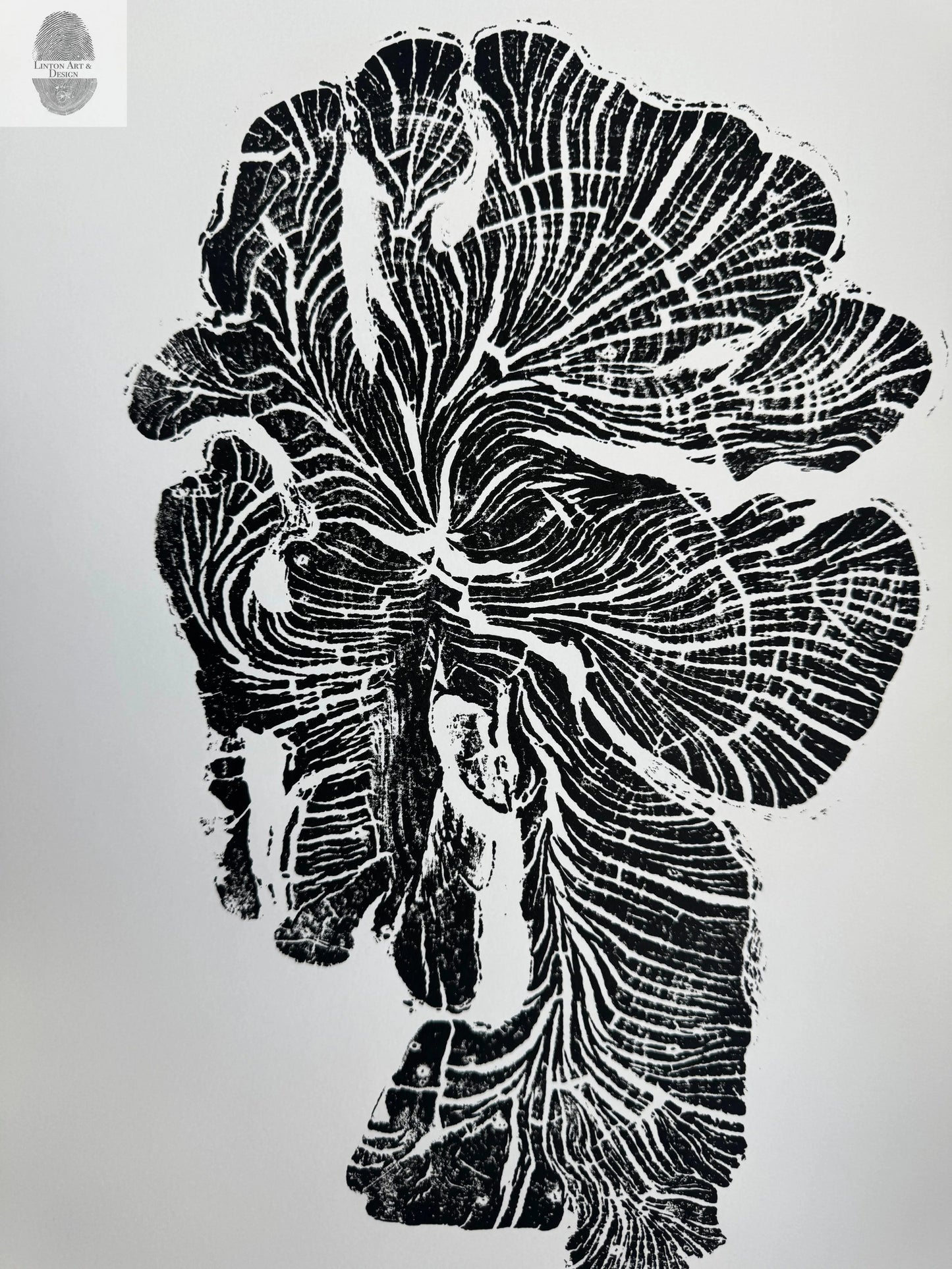 Crab Apple Tree Ring Wall Art – Millcreek UT – 18x24 Signed Original Woodcut