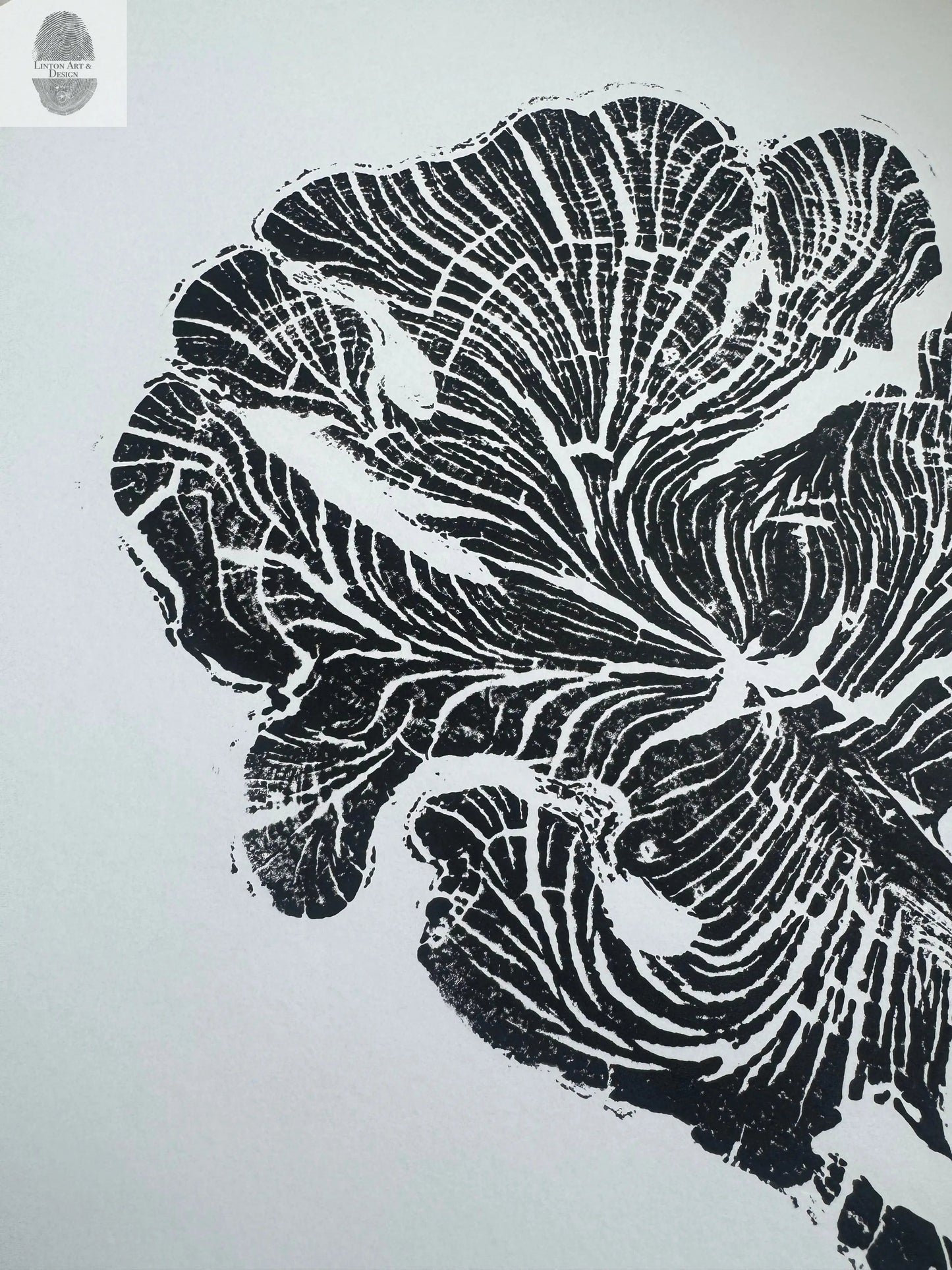 Crab Apple Tree Ring Wall Art – Millcreek UT – 18x24 Signed Original Woodcut