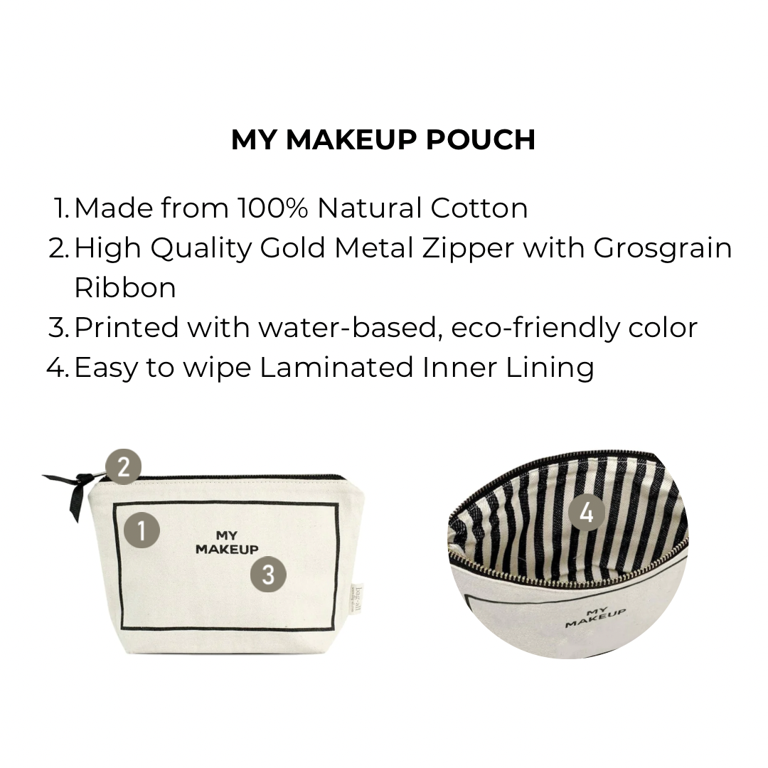 My Makeup Pouch, Coated Lining, Cream - Osadia Concept Store