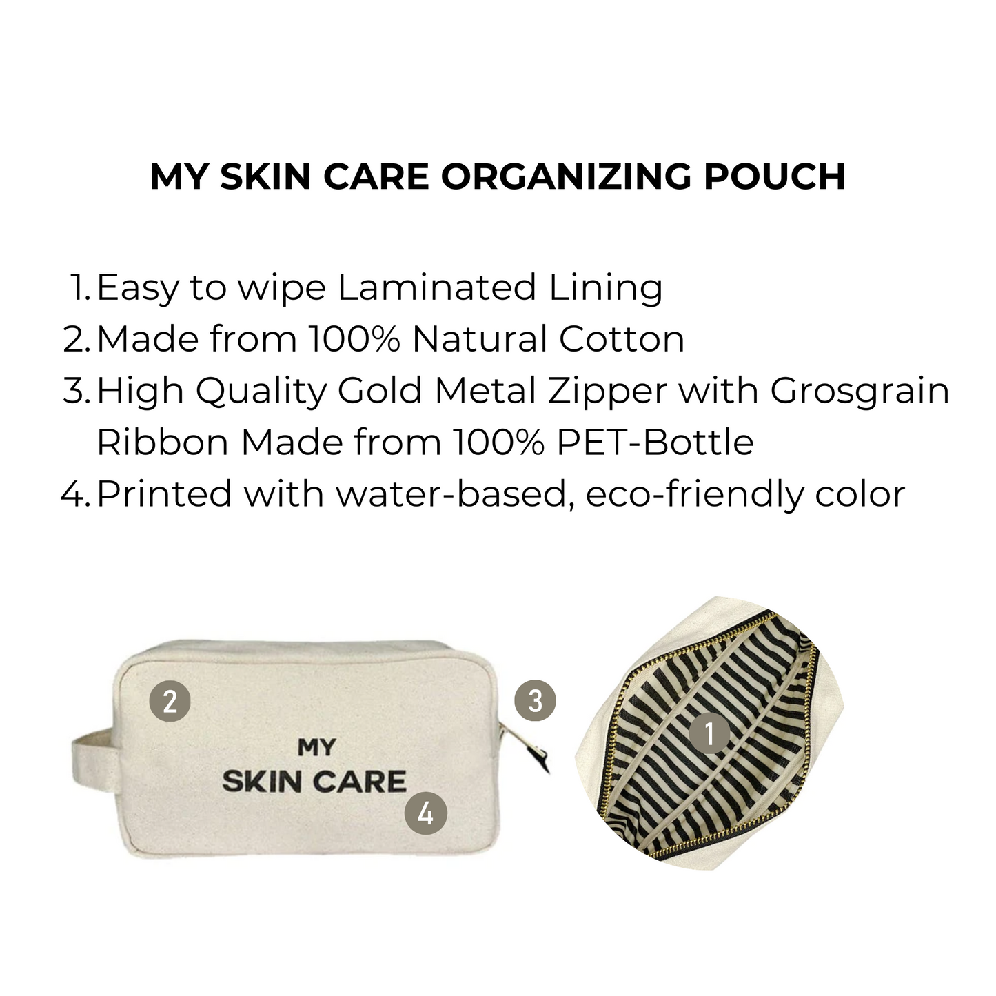My Skin Care - Organizing Pouch, Cream - Osadia Concept Store