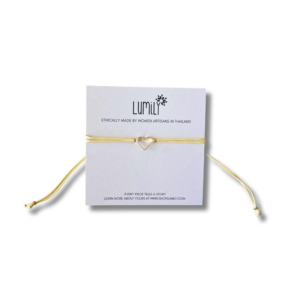 Heartstring Love Non-Tarnish Brass Heart Bracelet - Thailand - Osadia Concept Store