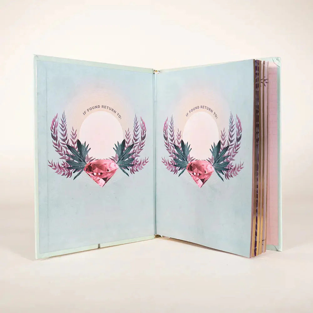 Crystal Fate Luxury Hardback Notebook Journal - Illustrated Inside