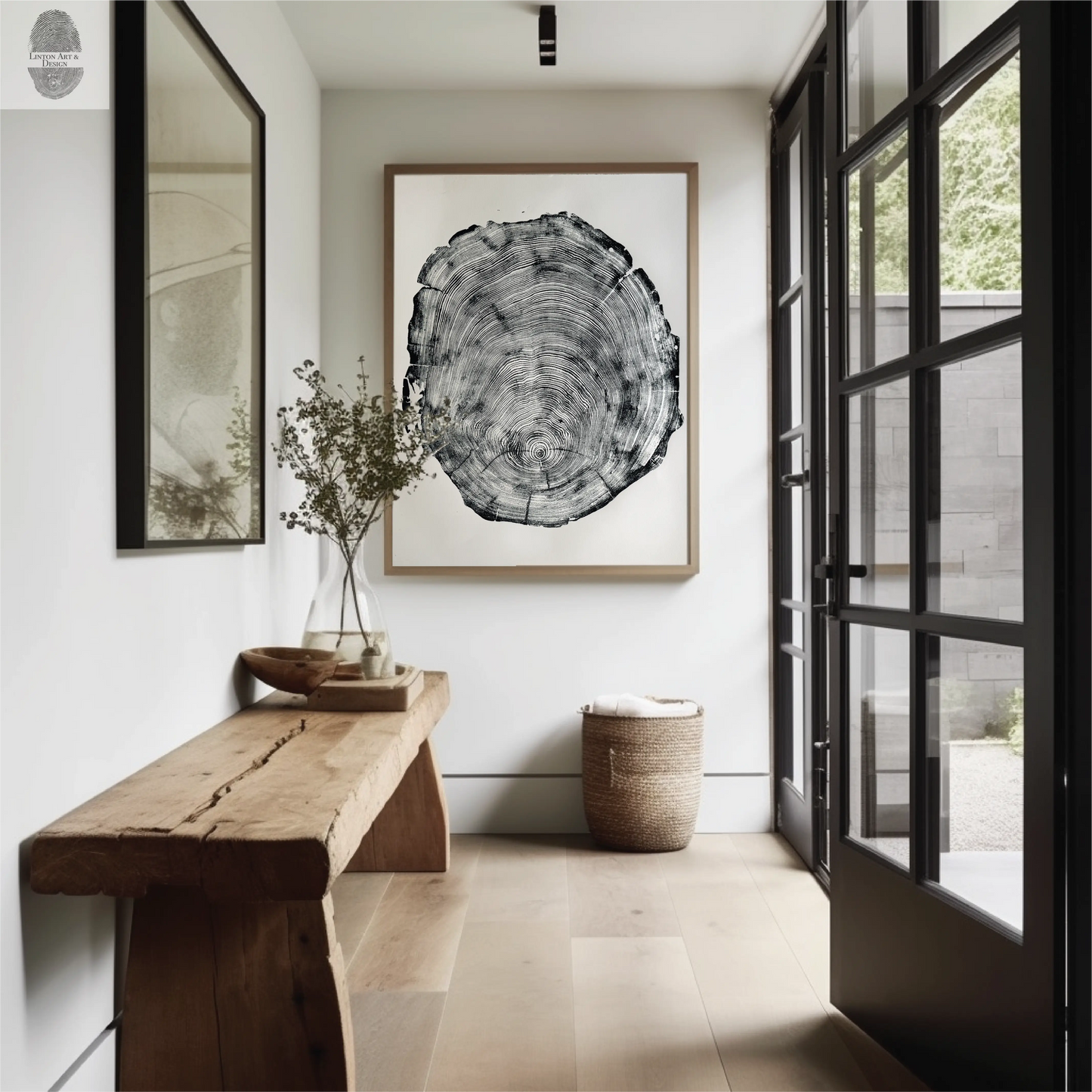 San Francisco, Real Redwood Art, 36x48 Inches. Original Signed artwork made from Real Redwood