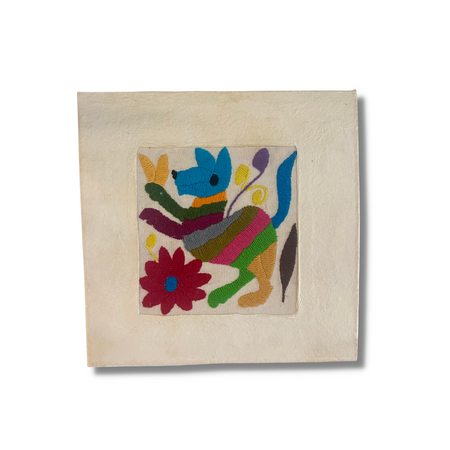 Otomí Amate Embroidered Assorted Art Textile Wall Decor Unframed - Mexico