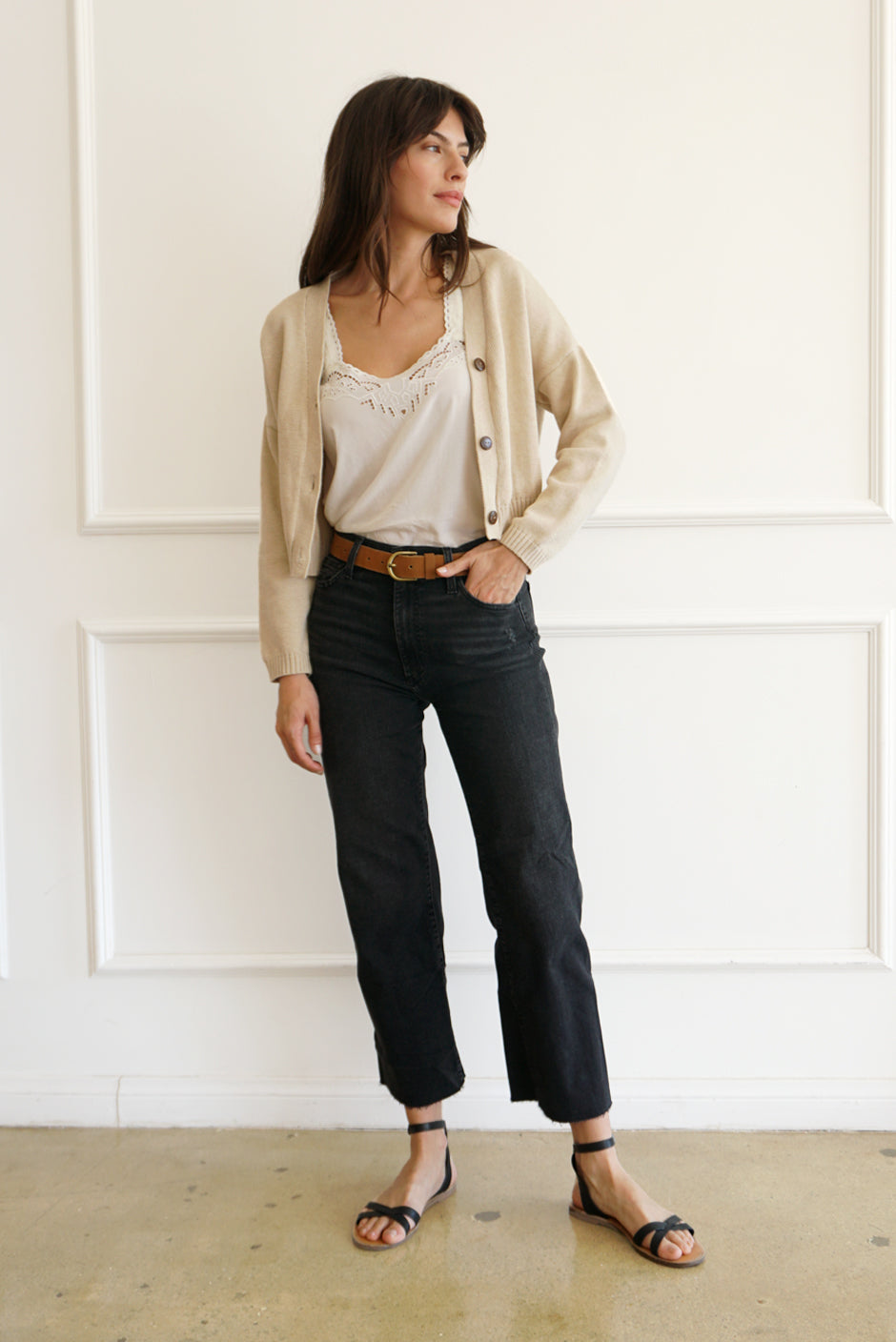 Diana Cardigan in Sand - Osadia Concept Store