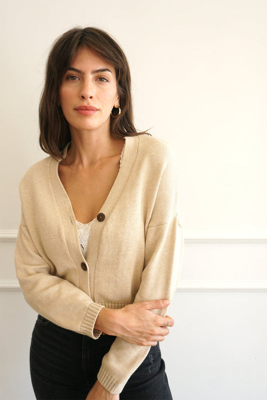 Diana Cardigan in Sand - Osadia Concept Store