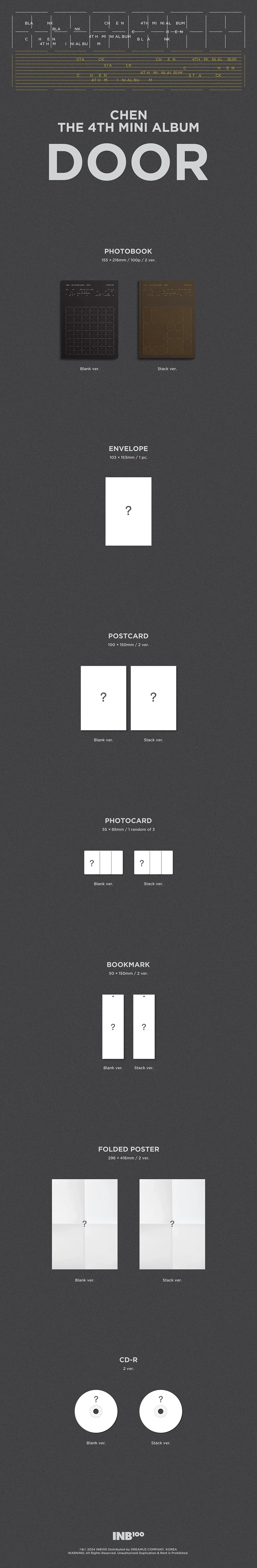 EXO Chen 4th Mini Album - Door (Random)