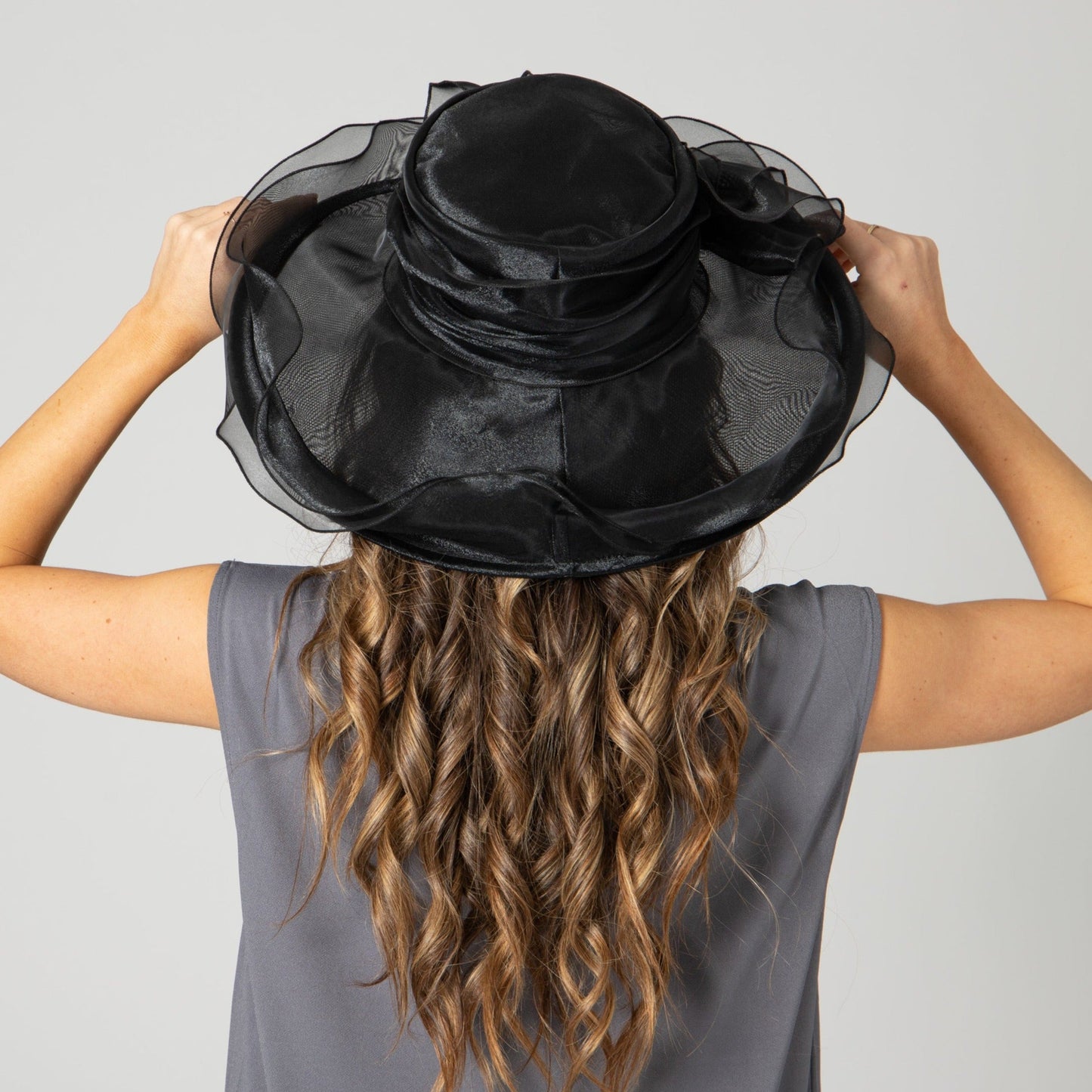 Womens Organza Bow Hat