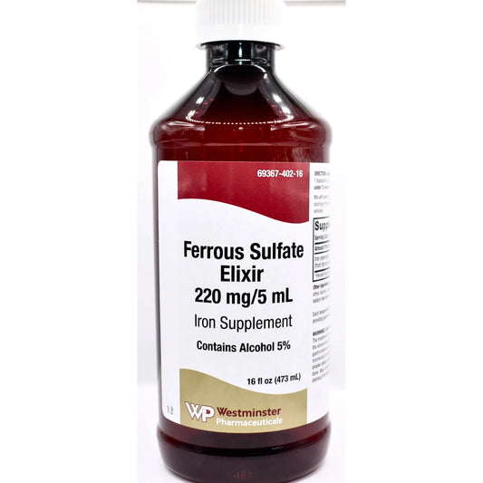FERROUS SULFATE 220 MG-5 ML EL