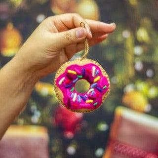 Donut Felt Embroidered Handmade Ornament - Mexico