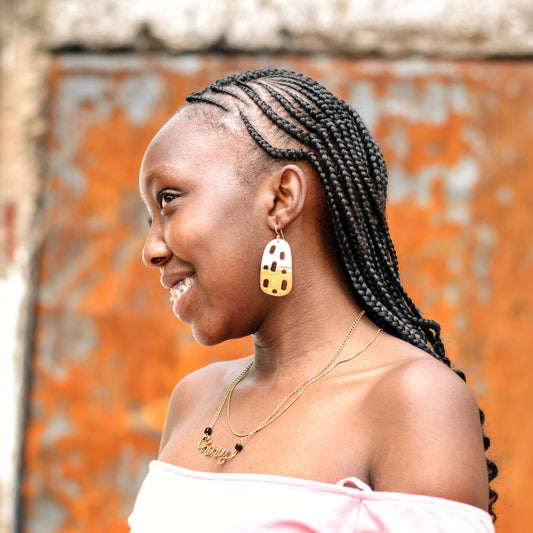 Shaba Luxe Brass Earrings