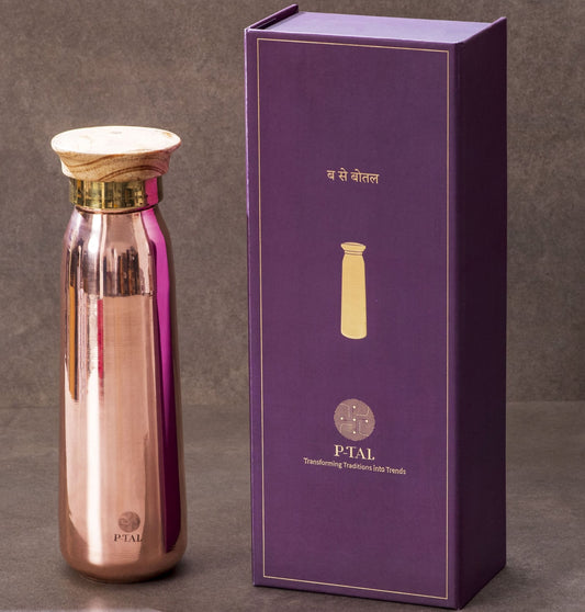 Copper Bottle, 100% Leakproof Copper Water Bottle