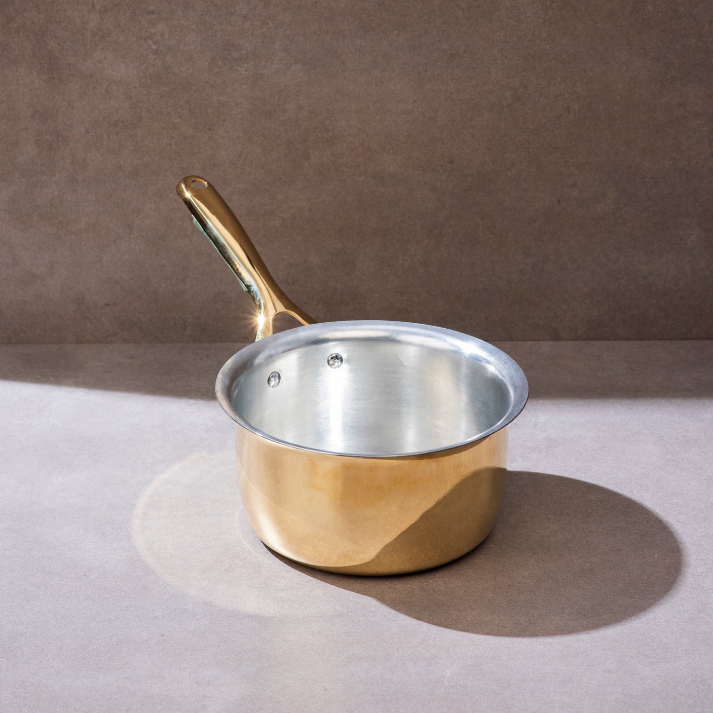 Brass Saucepan with insulated handle