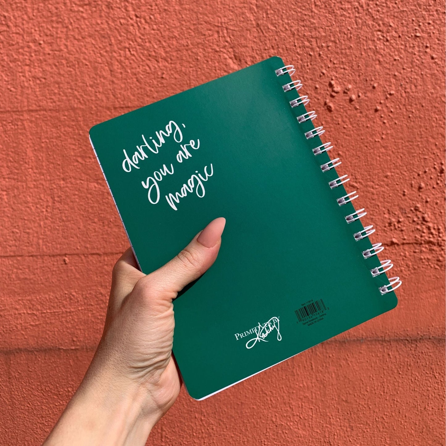 Darling You Are Magic Metallic Woman Symbol Spiral Notebook | Back Cover Inspirational Quotes