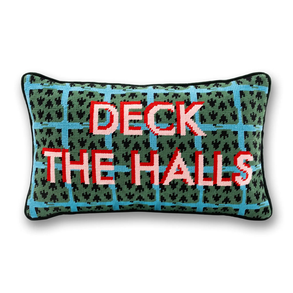 Deck the Halls Needlepoint Pillow