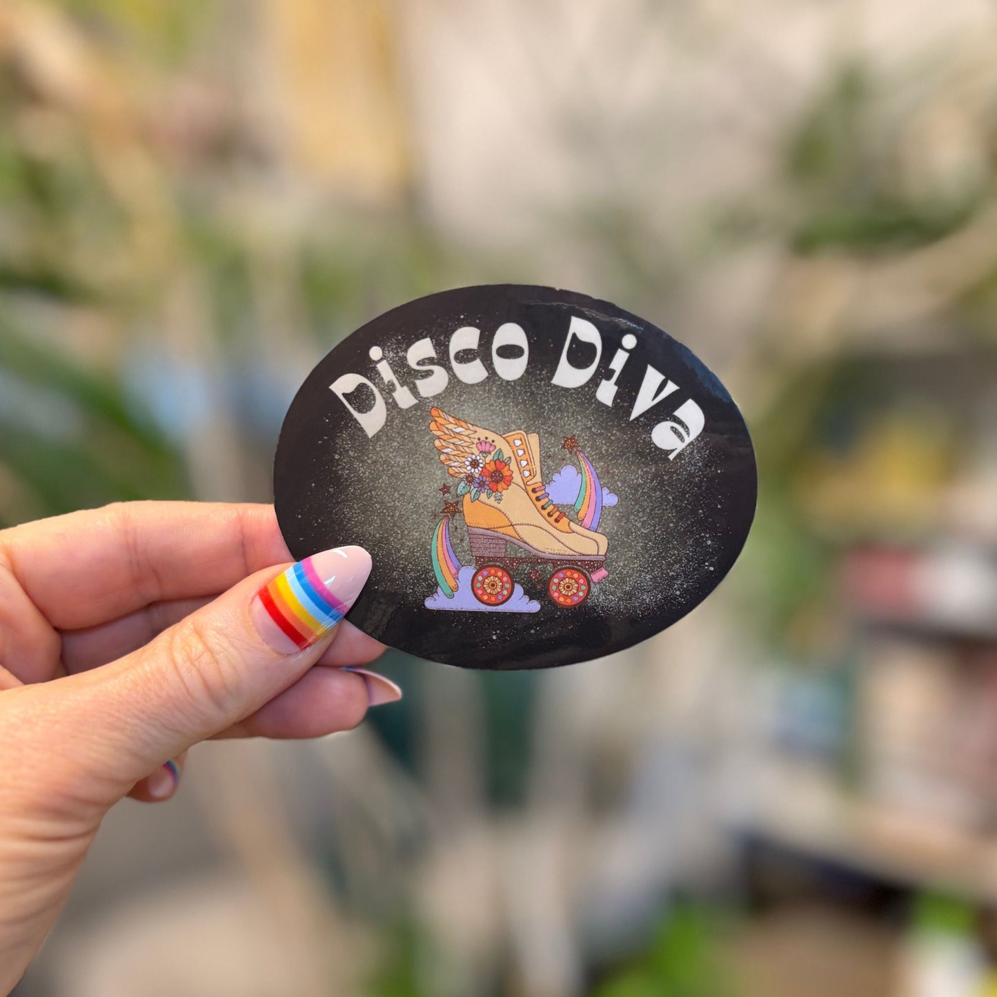 Disco Diva Retro Vinyl Die Cut Sticker