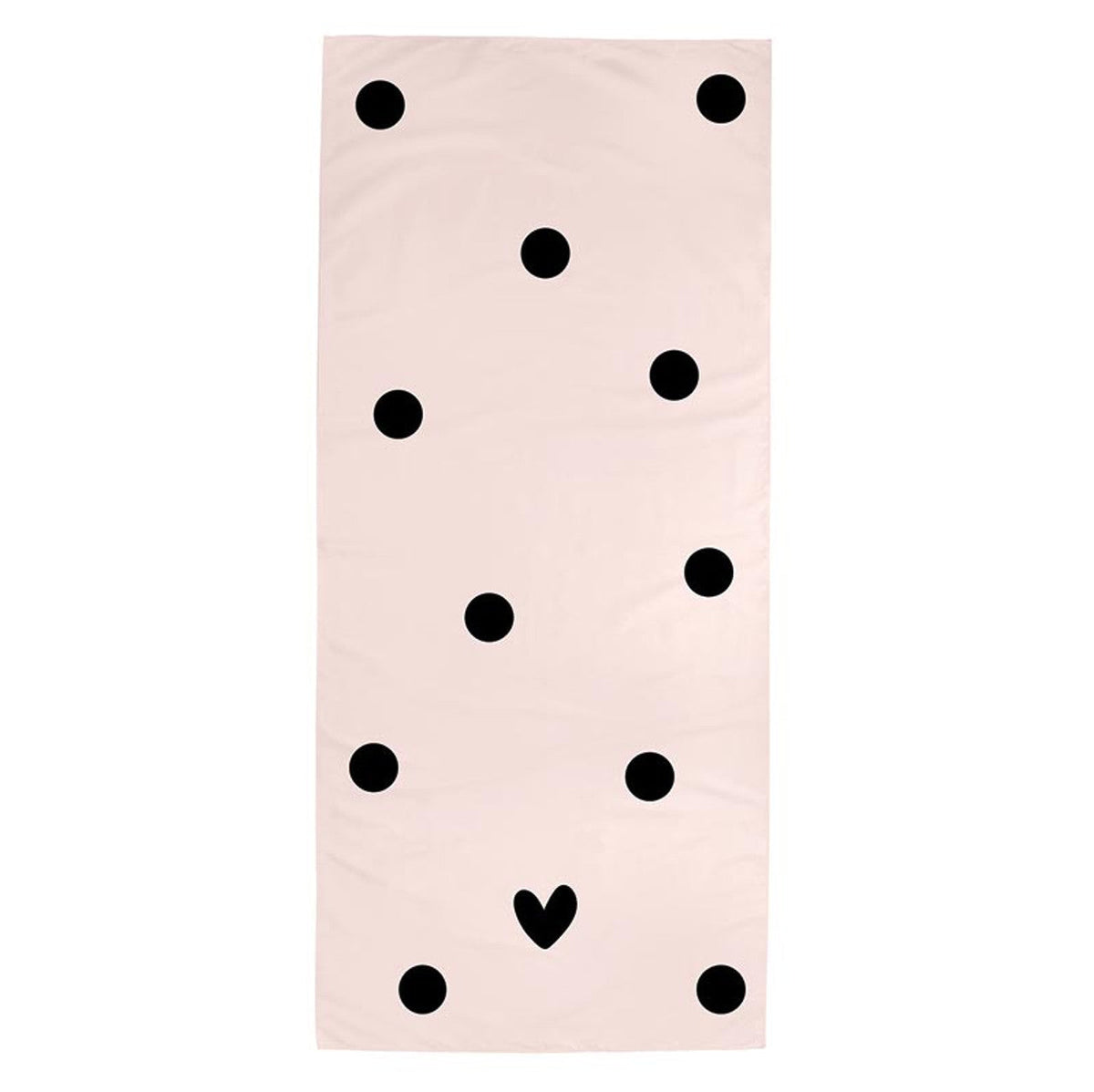 Dots and Heart Oversized Quick Dry Beach Towel | Ultra Absorbent | 35" x 78"