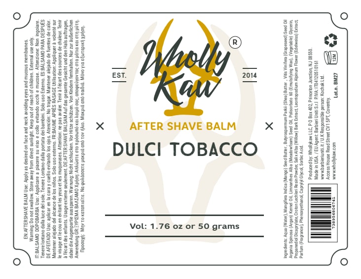 Dulci Tobacco After Shave Balm