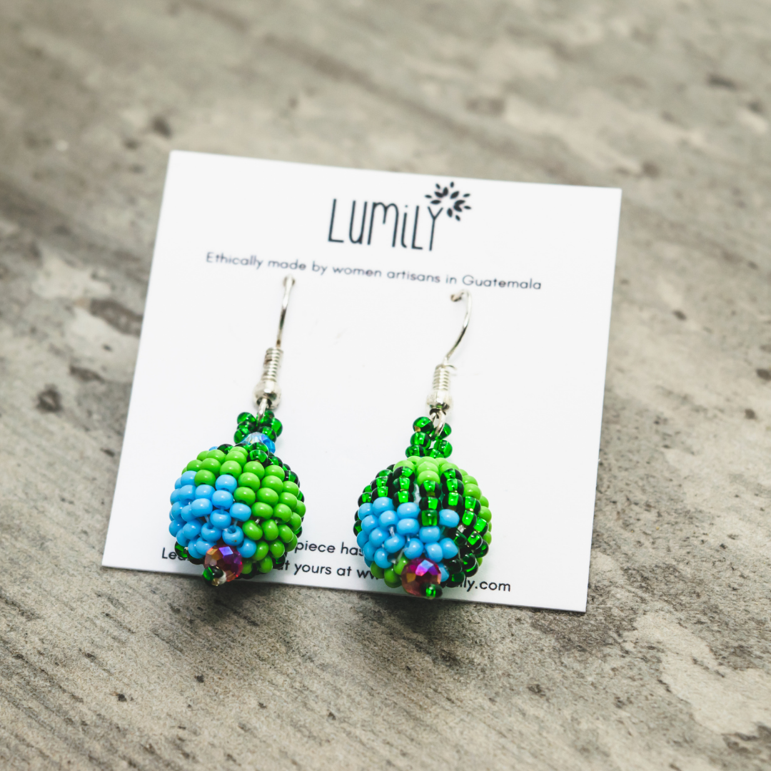 Shiva Seed Bead Earrings - Guatemala