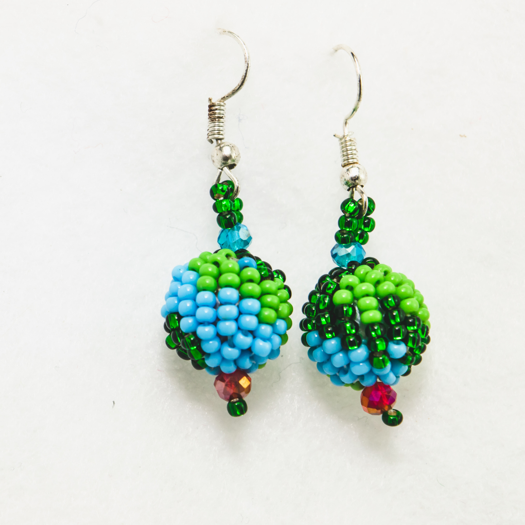 Shiva Seed Bead Earrings - Guatemala