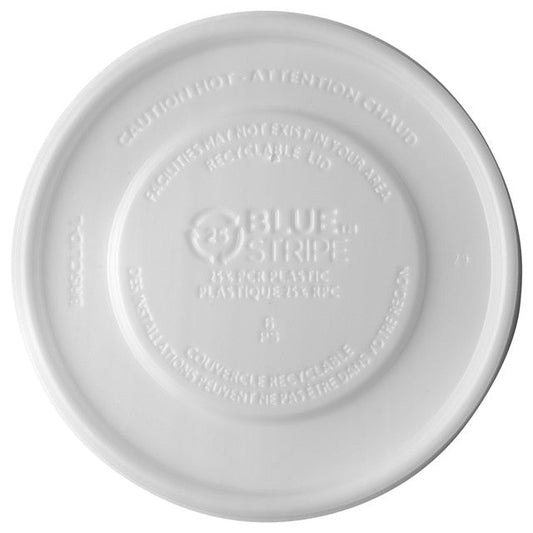 BlueStripe 25% Recycled Content Lids, Fits 12-32oz Food Containers (QTY:500)