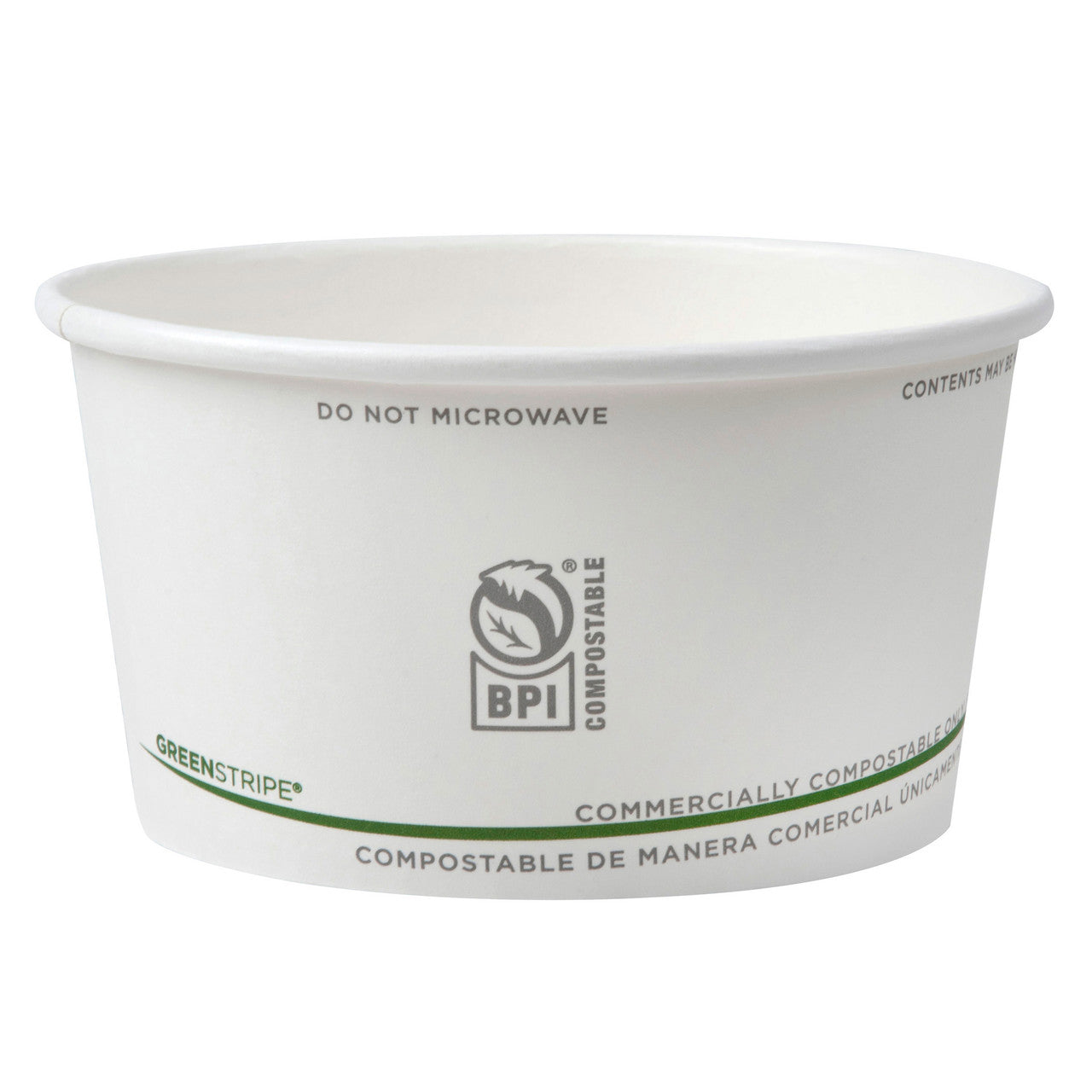 Eco-Products GreenStripe Renewable & Compostable Food Container, 12oz (QTY 500), SKU EP-BSC12-GS